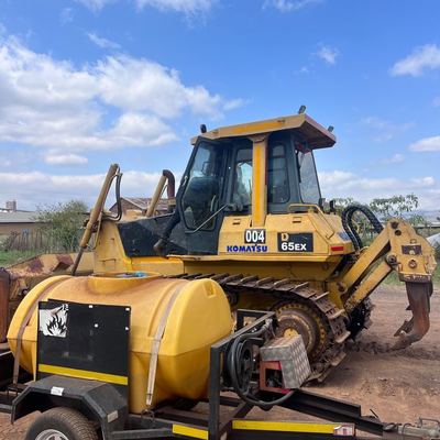 Komatsu bulldozer on a bulk earthworks site